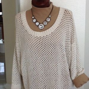 Eyelet sweater by Peter Nygard
